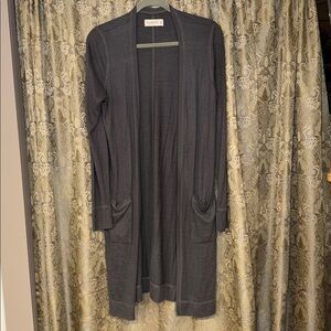 Abercrombie & Fitch Women's Long Grey Open Cardigan